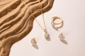 Pear Heart-Shaped Diamond Set (Ring, Pendant & Earrings)